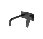 Monomando de lavabo empotrado, serie Kloe Black de Genebre. Caño 22 cm