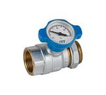 Válvula de esfera con termómetro para colector agua fría, 7141B 06 00 de Genebre. 1''