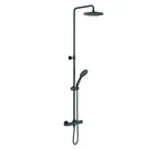 Columna termostática extensible con kit, serie Oslo Black de Genebre. Negro