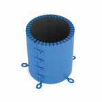 Sistema de sellado de paso de tuberías combustibles de grandes diámetros, referencia PROMASTOP®-FC15 de Promat. Diámetro: 400 mm