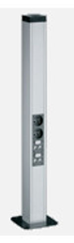 Minicolumna simple, en aluminio, para mecanismos universales, 700 mm de altura