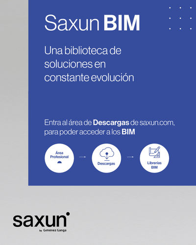 Descubre la amplia librería de soluciones en formato BIM que dispone Saxun