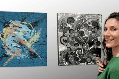 Flexicel convierte el panel acústico Whisper en arte en el COAC de Barcelona