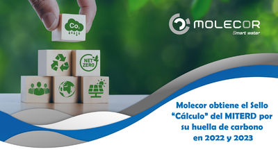 Molecor se adelanta a la normativa y logra el sello "Calculo" por su huella de carbono en 2022 y 2023