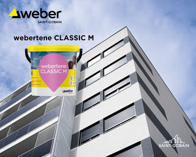 Saint-Gobain Weber lanza webertene Classic M para fachadas con acabado fino y duradero