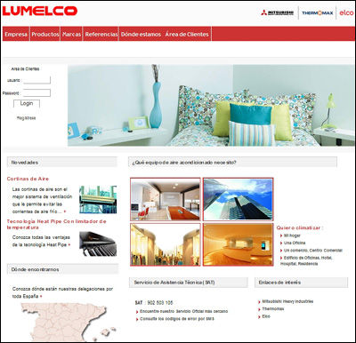 Nueva página web de Lumelco