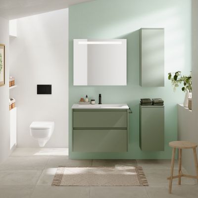 Geberit renueva la gama de muebles Selnova Square para baños más funcionales