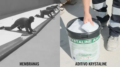 Krystaline destaca las ventajas de los aditivos C-S-H frente a las membranas impermeabilizantes