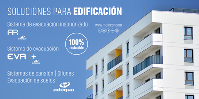 Molecor refuerza su propuesta para edificación con soluciones de evacuación eficientes y reciclables