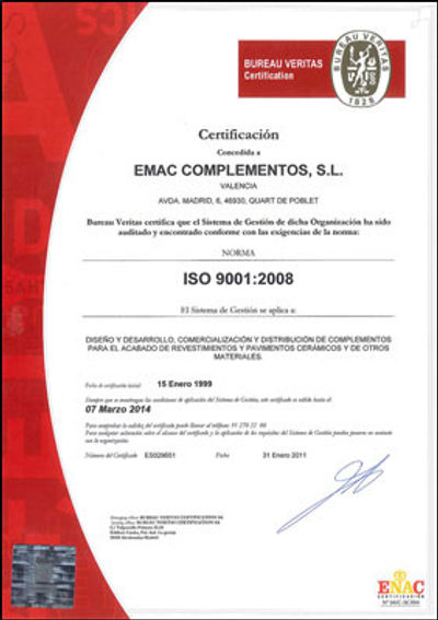 Emac® obtiene la recertificación de la ISO 9001:2008