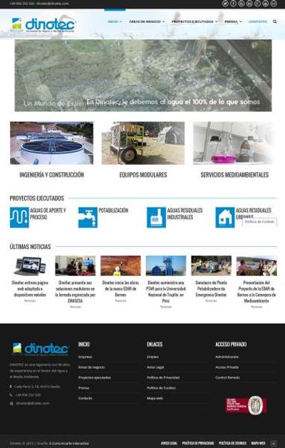 Dinotec estrena página web adaptada a dispositivos móviles