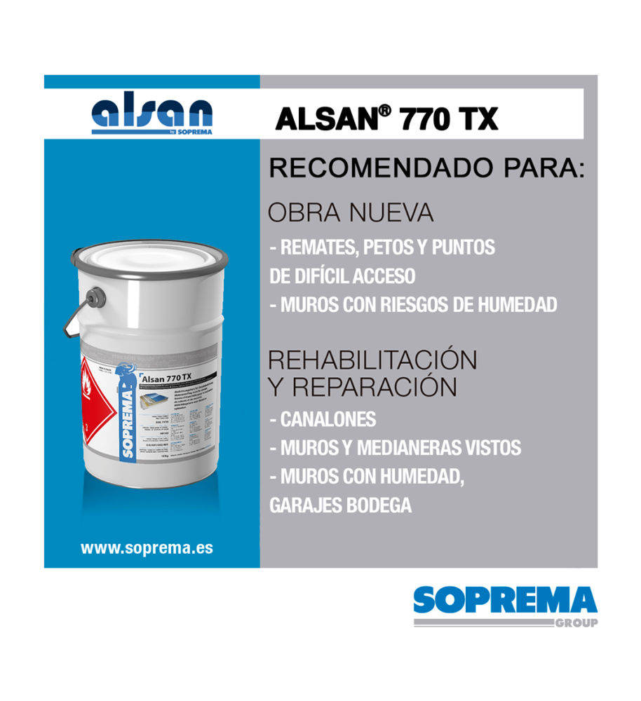 Soprema Presenta ALSAN® 770 TX Resina De Impermeabilización Para Petos ...