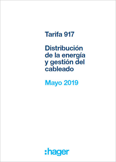 Nueva tarifa Hager 917 Mayo 2019 