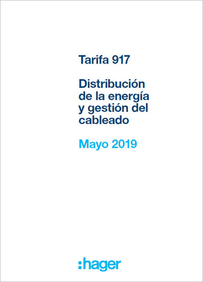 Nueva tarifa Hager 917 Mayo 2019