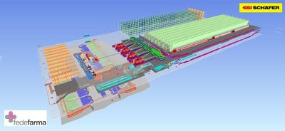 Nuevo almacén automático de SSI SCHAEFER para fedefarma en Palau-Solità i Plegamans, Barcelona