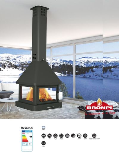 Huelva C de Bronpi, la chimenea ideal para una visión completa del fuego