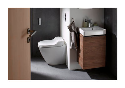 Smart toilet 360 de Geberit, un inodoro bidé con asiento calefactado, función de secado y sistema de eliminación de olores