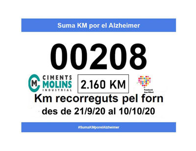#SumaKMporelAlzheimer: El horno de Cementos Molins gira 2.100 kilómetros para ayudar en la lucha contra el Alzheimer