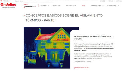 Onduline presenta un Blog para los profesionales del sector de la edificación y de la cubierta