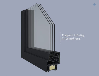 Deceuninck revoluciona el diseño y las prestaciones de la perfilería de PVC tradicional con Elegant Infinity Thermofibra