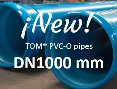 Molecor expands its range of Oriented PVC Pipes launching the DN1000 mm diameter TOM® pipe