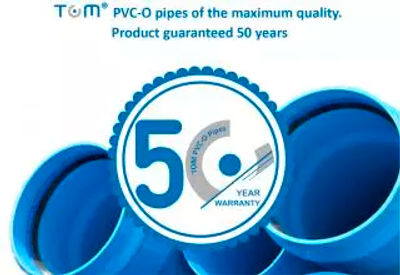 TOM®, PVC-O pipes guaranteed for 50 years: the revolution in the pressurized water transport market
