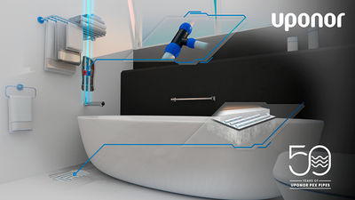 Las tuberías PEX de Uponor cumplen 50 años, innovación constante