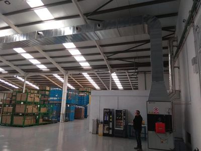 Soluciones MET MANN: Calefacción industrial con conos de alta inducción o destratificación del aire
