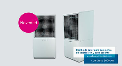 Máxima eficiencia y mayor confort con la bomba de calor Compress 5000 AW de Bosch Comercial e Industrial