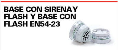 NOTIFIER by Honeywell presenta la base con flash y con sirena + flash EN54-23