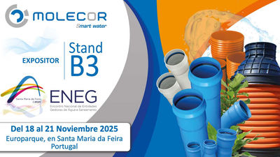 Molecor participa como expositor en ENEG 2025, el principal evento del agua y saneamiento en Portugal