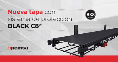 Pemsa introduce su Tapa Recta con el sistema de protección BLACK C8® para bandejas de rejilla de alta resistencia a la corrosión
