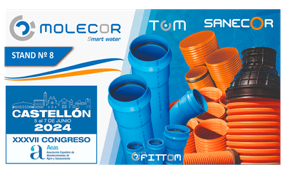 Molecor se destaca en el XXXVII Congreso AEAS con soluciones avanzadas en sistemas de PVC corrugado y tuberías de PVC-O