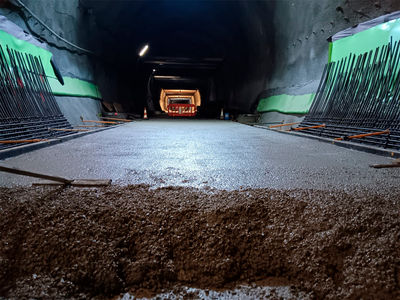 Holcim y Ferrovial reducen un 46% las emisiones en el túnel de Albertia con hormigones sostenibles