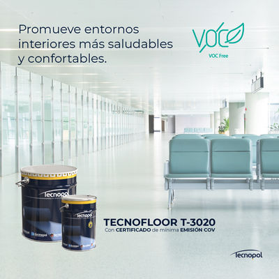 TECNOFLOOR T-3020 obtiene la certificación VOC A+ y refuerza el compromiso de Tecnopol con la construcción sostenible