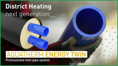 La calefacción urbana avanza con Aquatherm Energy Twin, la nueva solución preaislada de doble flujo