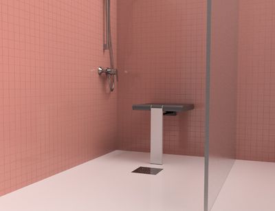 Nuevo asiento de ducha mural de NOFER: accesible, abatible y extraíble