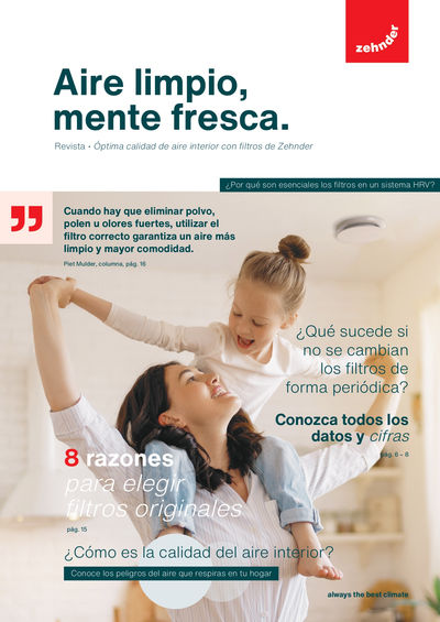 Filter Magazine, la nueva revista de Zehnder que aborda los retos del aire interior con rigor y claridad
