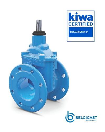 Las Infinity Gate Valves de Belgicast logran la certificación NSF/ANSI/CAN 61