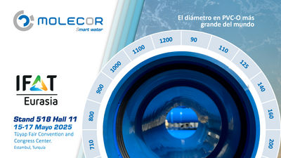 Molecor se presenta en IFAT Eurasia para mostrar su tecnología más avanzada en redes hídricas