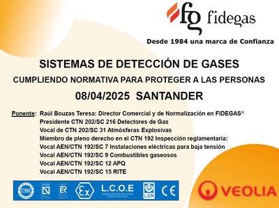 FIDEGAS® forma a técnicos de VEOLIA en seguridad y detección de gases en su sede de Santander