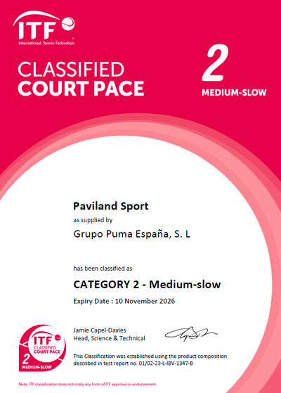 Grupo Puma logra la homologación de Paviland Sport por la Federación Internacional de Tenis (ITF)