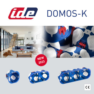 Nuevas dimensiones para las cajas de mecanismos de la serie Domos-k de IDE Electric
