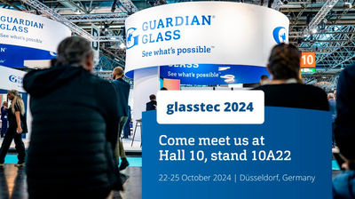 Guardian Glass exhibe sus últimas innovaciones y alianzas estratégicas en glasstec 2024