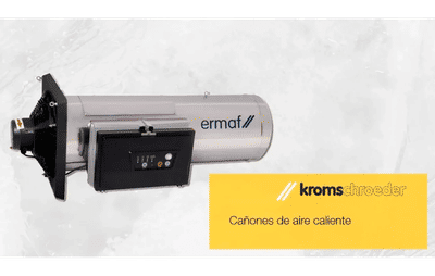 Kromschroeder presenta los cañones de aire caliente ERMAF, eficientes y sostenibles para granjas e invernaderos