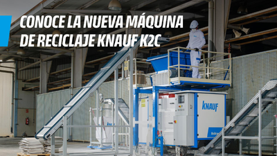 Knauf apuesta por la economía circular con su nuevo sistema de reciclaje K2C para placas de yeso laminado