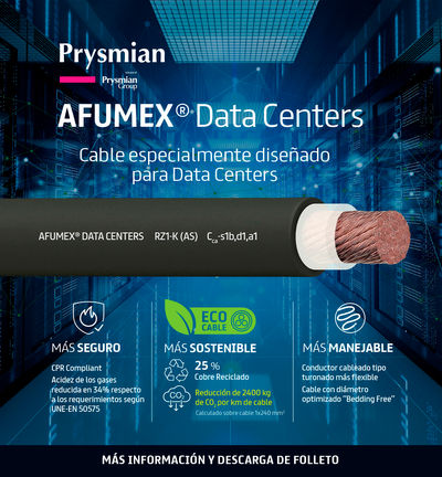 Prysmian Group presenta la versión mejorada de Afumex® RZ1-K (AS) para data-centers