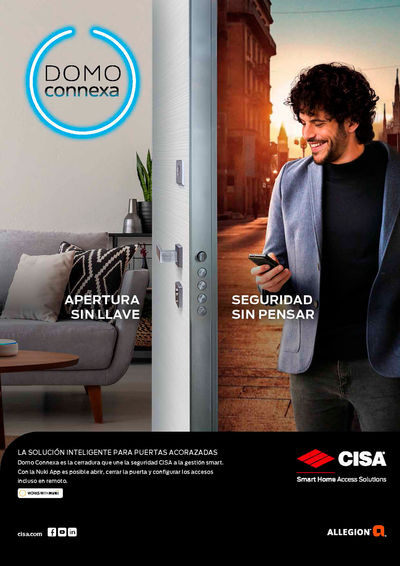El futuro es CISA DOMO CONNEXA, la solución para hacer inteligente la puerta acorazada