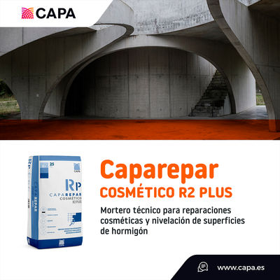 Caparepar Cosmético R2 Plus, la solución ideal para reparaciones cosméticas y nivelación en superficies de hormigón