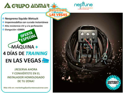 Fórmate gratis en Las Vegas con la compra de maquinaria Wetsuit en Grupo Aismar